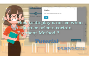 How to display a notice when customer selects certain Payment Method in Magento 2?
