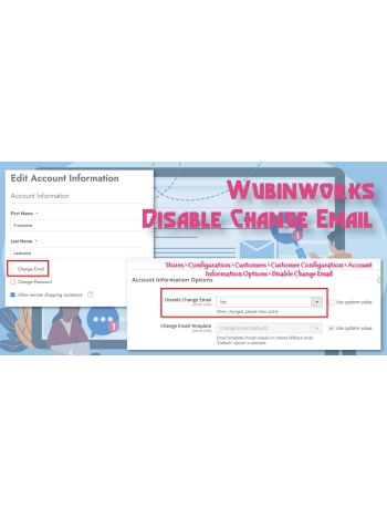 Wubinworks Disable Change Email Extension for Magento 2