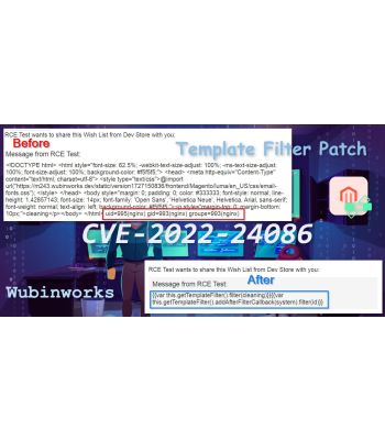 Wubinworks CVE-2022-24086 CVE-2022-24087 Template Filter Patch