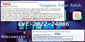 Wubinworks CVE-2022-24086 CVE-2022-24087 Template Filter Patch